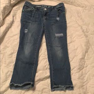 Girls crop jeans!